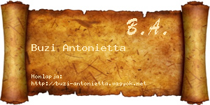 Buzi Antonietta névjegykártya